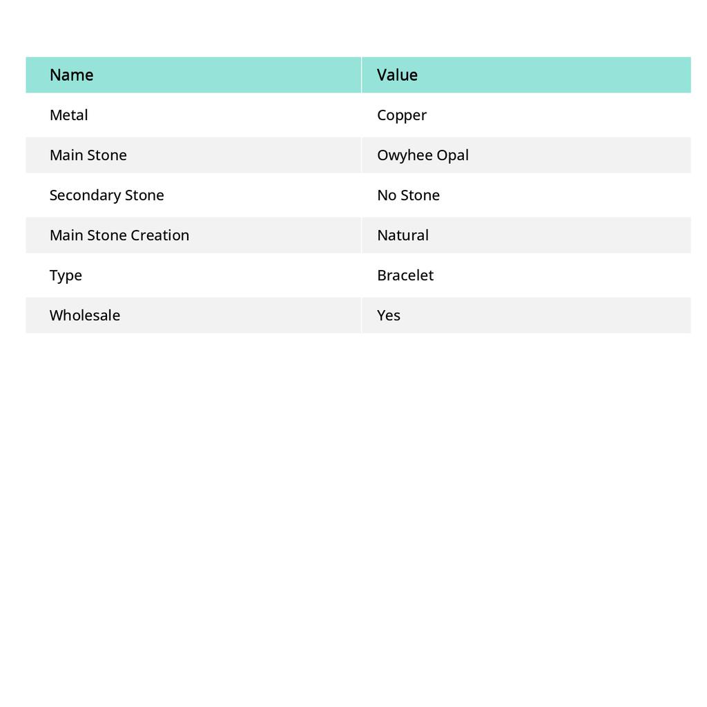 Owyhee Opal Handmade Copper Wire Wrap Cuff Bangle Adjustable L2o39