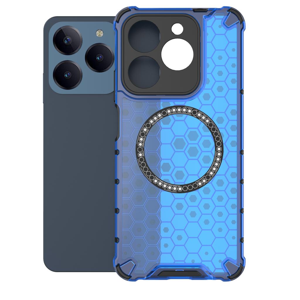 For Realme C61 4G/C63 4G/Narzo N63 4G Magnetic Case TPU+PC Honeycomb Phone Cover