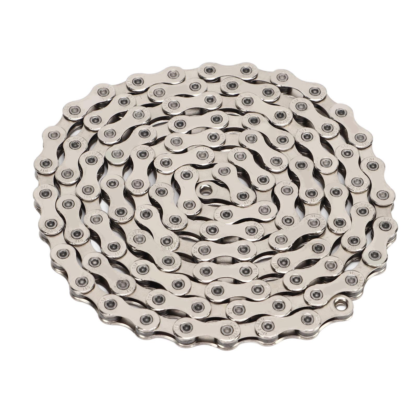 11 Speed Bicycle Chain High Carbon Steel 11 Speed Chain for Road Bike Mountain Bike SX11 Silver