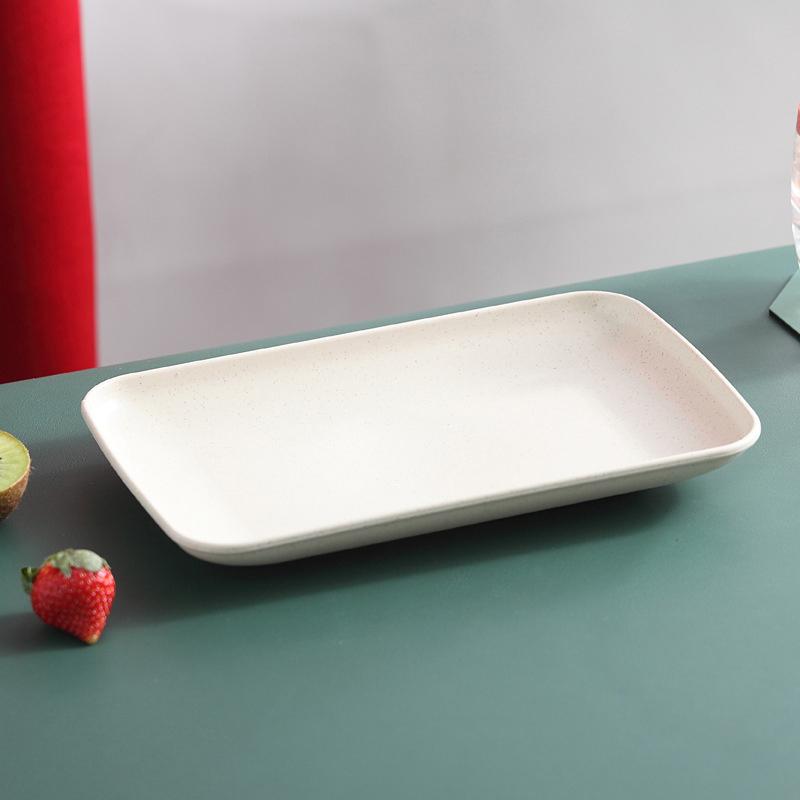 Plastic Serving Tray Home Tea Fruit Dessert Tray Anti-Slipscratch Resistant Plastic Food Cooking Storage Tray Kitchenware S бежевый