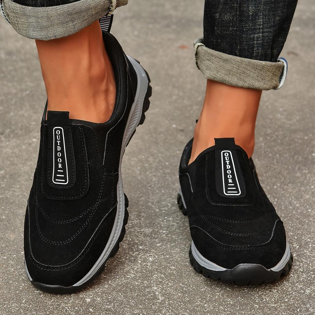 Outdoor Couple Jogging Trainers Men's Light Hiking Shoes Faux Suede Leather Women Trekking Walking Tactical Sneakers Footwear