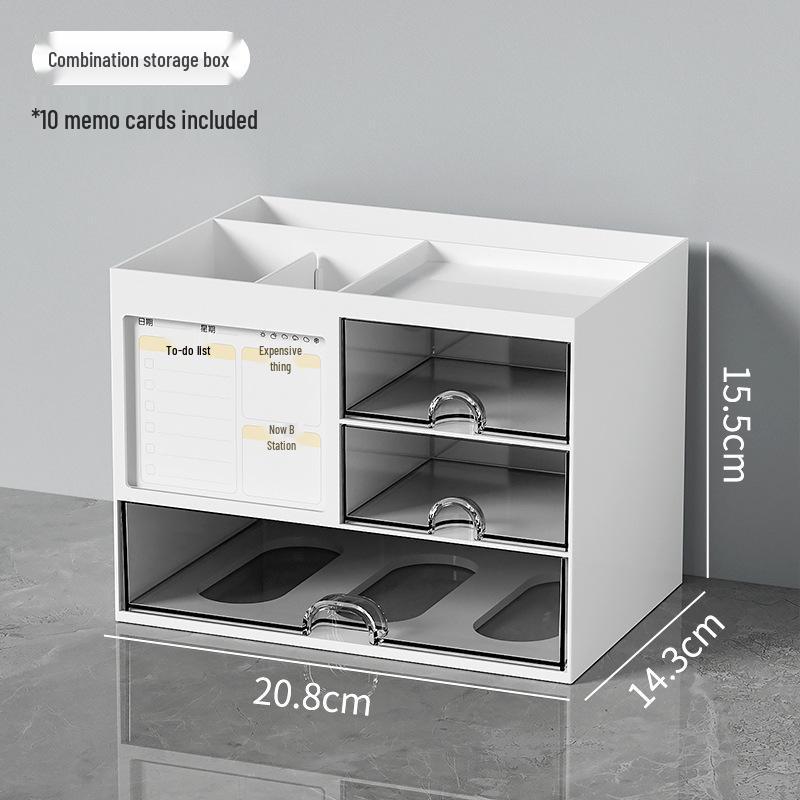 Minimalistischer Schreibtisch-Stifthalter und Aufbewahrungsbox - Großes Fassungsvermögen, Multifunktionaler Schreibtisch-Organizer für Schüler und das Büro.