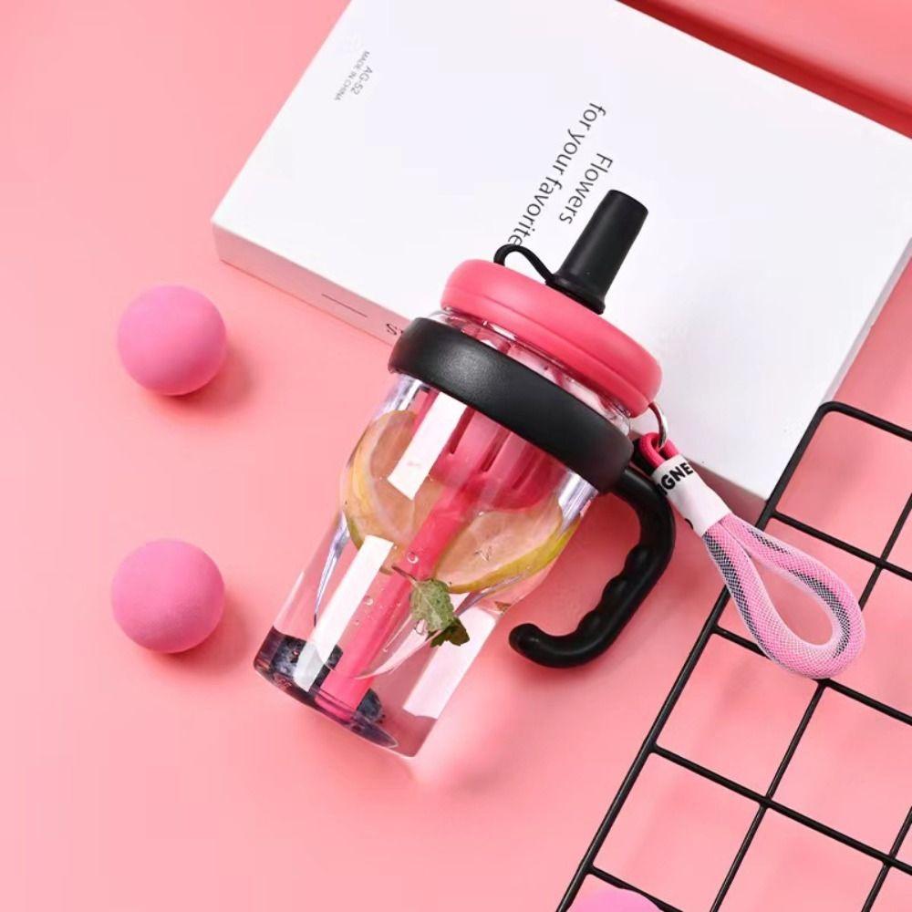 Tea Infuser Water Bottle with Straw Leak-Proof Lucky Belly Cup Sports Water Bottle Gym