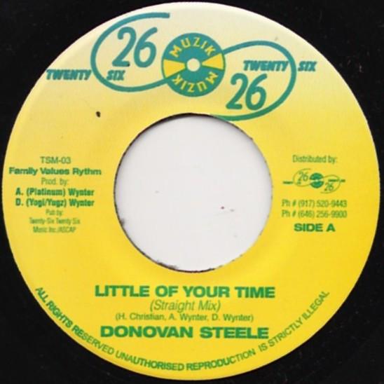 

7inch Record DONOVAN STEELE - Little Of Your Time TSM003 26 Muzik 2002 Jamaica Reggae, Ska & Dub Used