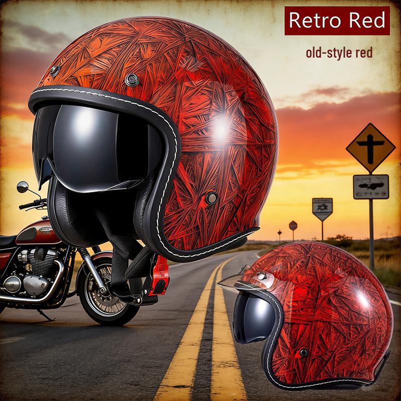 Retro Eagle Head Three-Quarter Motorcycle Helmet