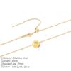 EMANCO Simple Temperament Round Pendant Fashion Classic Design High Quality Stainless Steel Necklace Ladies