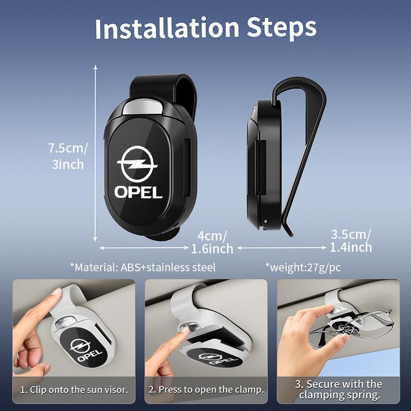 Car Sun Visor Eyeglasses Clip Card Ticket Holder Stand Fastener For Opel Insignia Astra G J F K Vectra C H Corsa C B D Omega