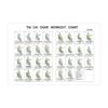 Chair Yoga Guide Wall Decal for Seniors - Fabric Sticker for Home Gym Living Room Decor