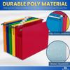 1InTheOffice Poly Expanding Hanging File Folders Letter Size, Hanging File Pocket, File Cabinet Dividers, Assorted, 5/Pack