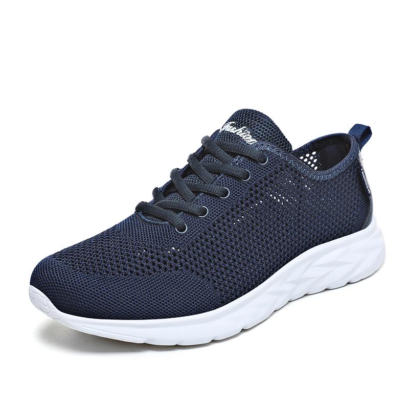 Fashion Mesh Men Sneakers Summer Casual Shoes Men Breathable Outdoor Non-slip Walking Gym Shoes Lace-up Mens Trainers Size 38-46