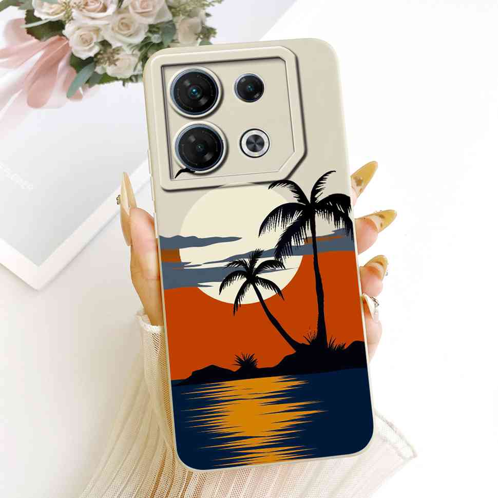 Pour Infinix GT 10 Pro 5G X6739 Étui Mode Fleurs Colorées Complète Housse Souple en Silicone Pour Infinix GT 10Pro 10 pro 5G Étuis de Téléphone