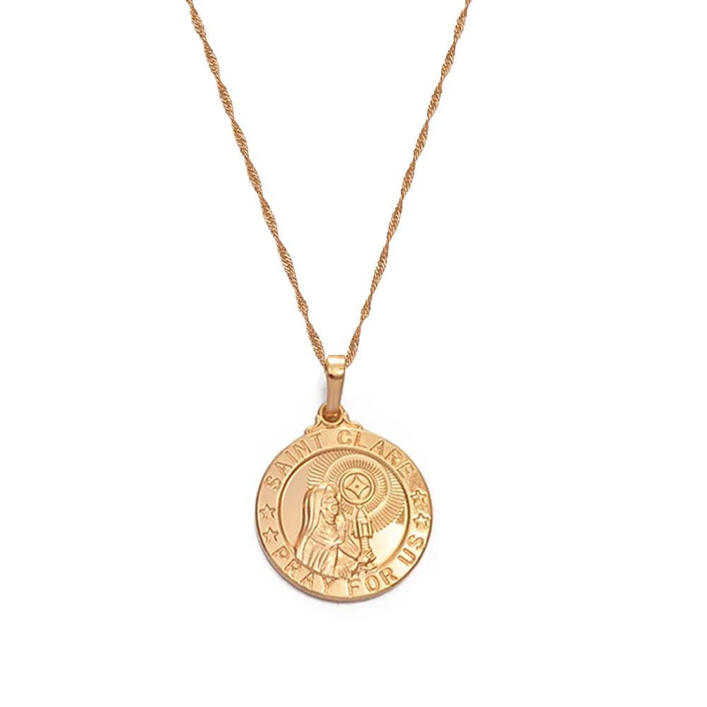 Anniyo (1piece) Russia Religious Jewelry Virgin Mary Jesus Orthodox Mosque Charm Pendant Chain Necklaces Poland @@