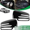 Ein Paar glänzend schwarze Spiegelkappen Seitenrückspiegelkappe A2128100164 A2128100264 Für Mercedes A B C E S-Klasse C207 W204 W212