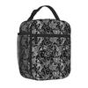 Bestselling American Traditional Tattoo Flash Print Animal Face Canvas Lunch Bag Mountain Trip Meal Prep Bag