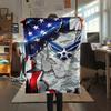 1PC US Air Force Recruiting Print Flannel Blanket, High quality All Seasons, Home Decor, Warmth and Comfort, Perfect for Christmas Gifts