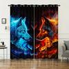 2 Pieces of Ice and Fire Wolf Fashion Printed Curtains   Bedroom and Living Room   Home Decoration   Room Decoration