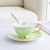 Keramická zlatá intarzovaná čajová konvice a šálek Mramorování Fialové Nádobí Evropa Keramický hrnek Cukřenka Smetanová Nádobí na odpolední čaj