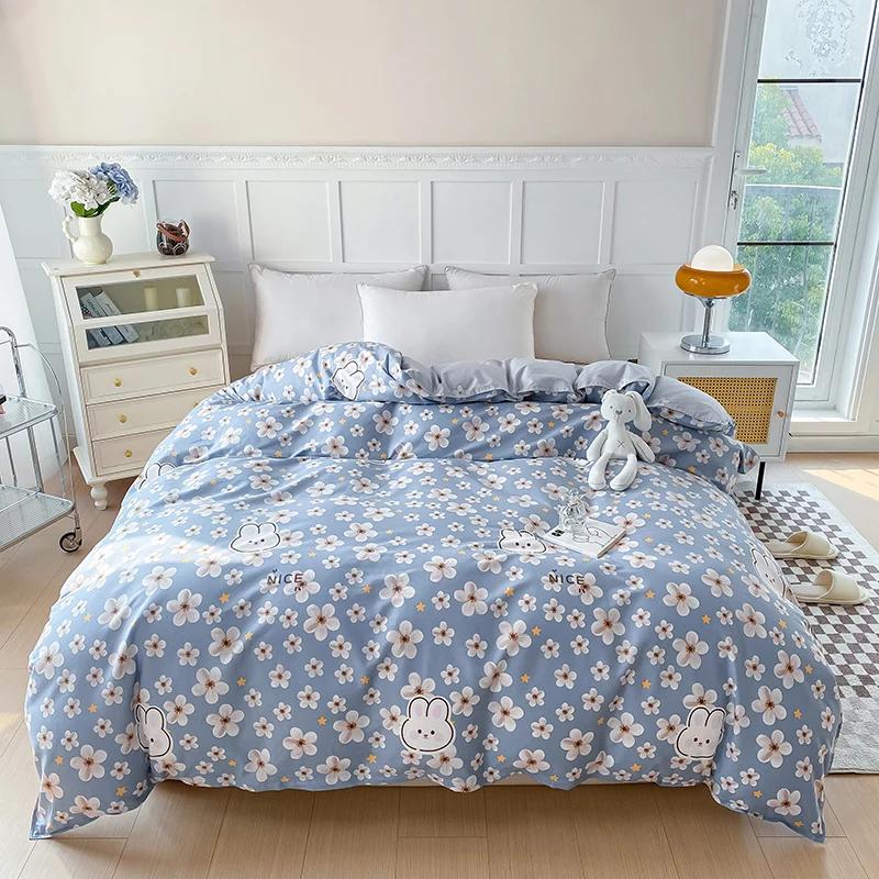1Pc Printing Cotton Duvet Cover No filler,Breathable Skin Friendly Fabric Comfortable Plants and Flowers pattern,Bedroom Bedding