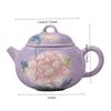 New Chinese Style Ceramic Teapot Hand Painted Peony Relief Kungfu Tea Set Porcelain Pot for Women Home Use Brewing Gift Idea