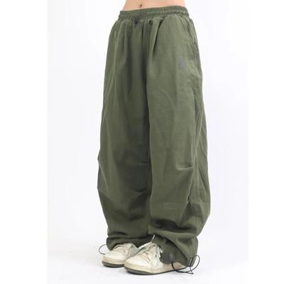 HOUZHOU Oversized Cargo Parachute Pants Women Japanese Style Gorpcore Wide Leg Joggers Hippie Baggy Vintage Sweatpants Trousers