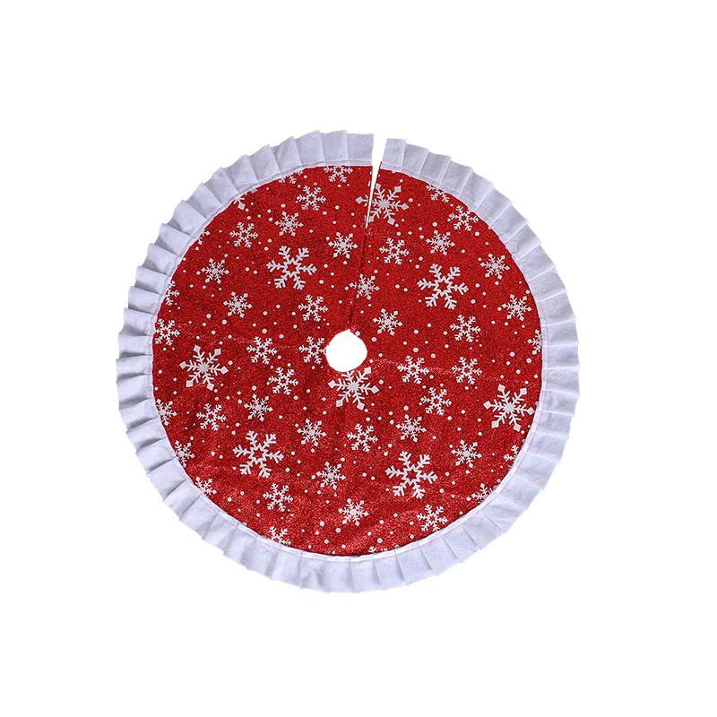WTEMPO Christmas Tree Skirt Printed Xmas Tree Skirt Winter Christmas Tree Mat for Home Party Holiday Indoor Outdoor Activity Decorations