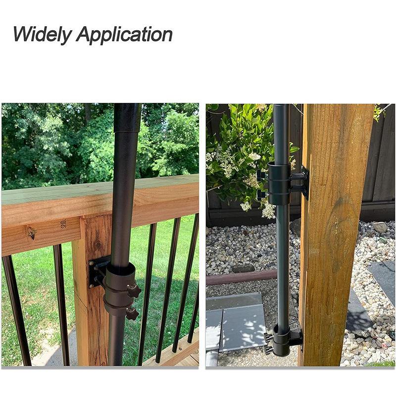 Terrassen-Sonnenschirmständer Verstellbarer Außen-Schirmständer Werkzeuge Metall-Deckgeländer Schirmhalter Praktische Handwerkzeuge