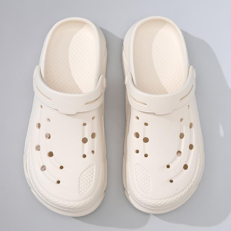 

Садовая обувь мужская обувь с отверстиями мужские сандалии лето новые однотонные сандалии пара сумка голова пляжная обувь мужская 44-45