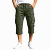 Men Cargo Shorts with Drawstring Waist Multi Pocket Design Casual Mid Length Workwear Pants for Outdoor Activities and Everyday Use