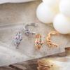 Pendientes de Hebilla con Diamantes de Circonita de Colores para Mujer