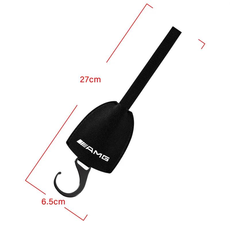 AABIG1 1/2pcs Leather Car Seat Back Hooks Portable Hanging Bag Rack Stickers For Mercedes Benz AMG W204 W213 W205 W211 W212 W176