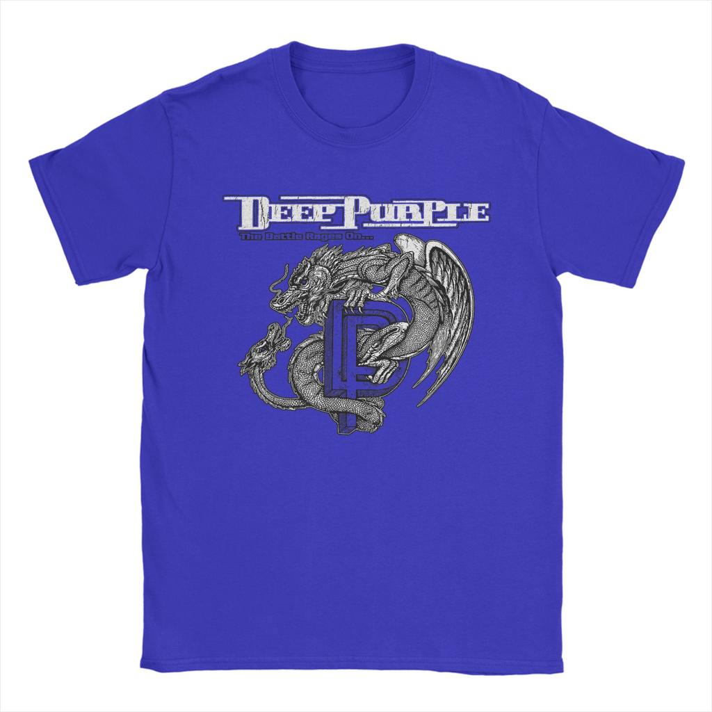 Deep Purple Official Battle Rages On Cotton TShirt For Unisexs Summer O Neck Harajuku Tee Shirt Big Size Printed Clothing