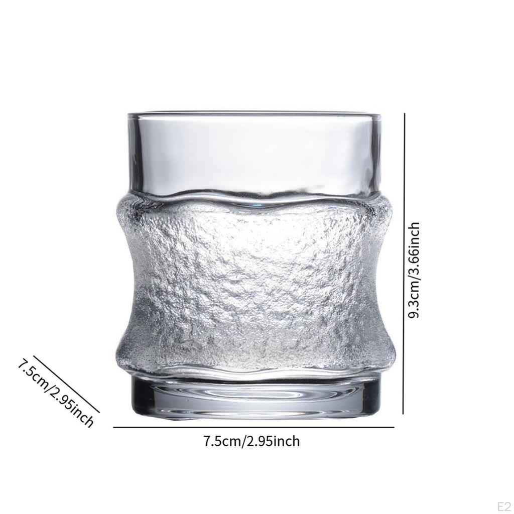 Whiskey Glass Drinking Beverage Cup Clear Unique Drinkware Beer Tea Coffee Mug 300ml for