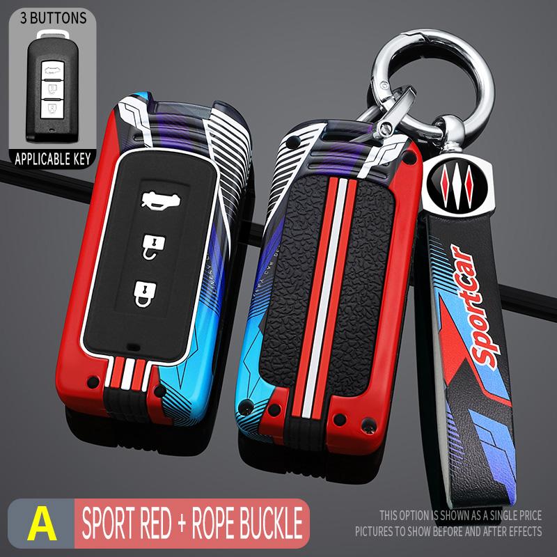 Kryt pouzdra na klíče od auta ze slitiny zinku pro Mitsubishi Outlander ASX LANCER Pajero Sport Eclipse Cross Ochranný držák Klíčenka