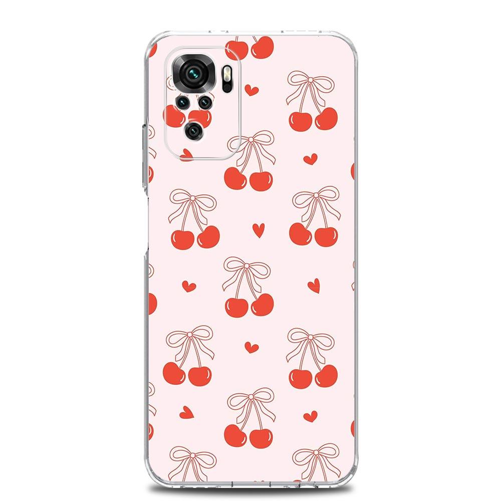 Phone Case For Xiaomi Redmi Note 15 14 13 12 4G 10 11 Pro Plus 5G 14C 13C 12C 10C Clear Soft TPU Cover Cute Pink Heart Bow