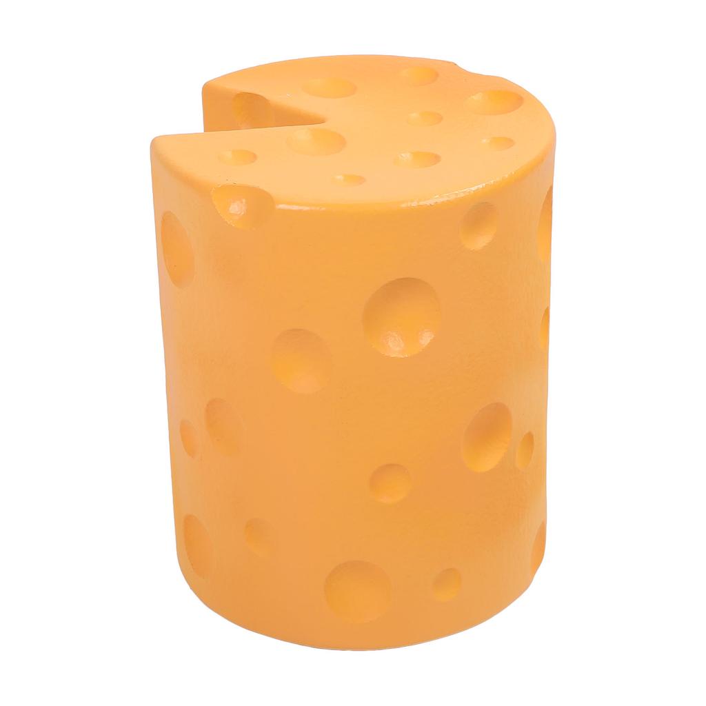 Foot Rest Stool Decorative Cheese Shaped Retro Shoes Changing Stool for Living Room Bedroom Entryway