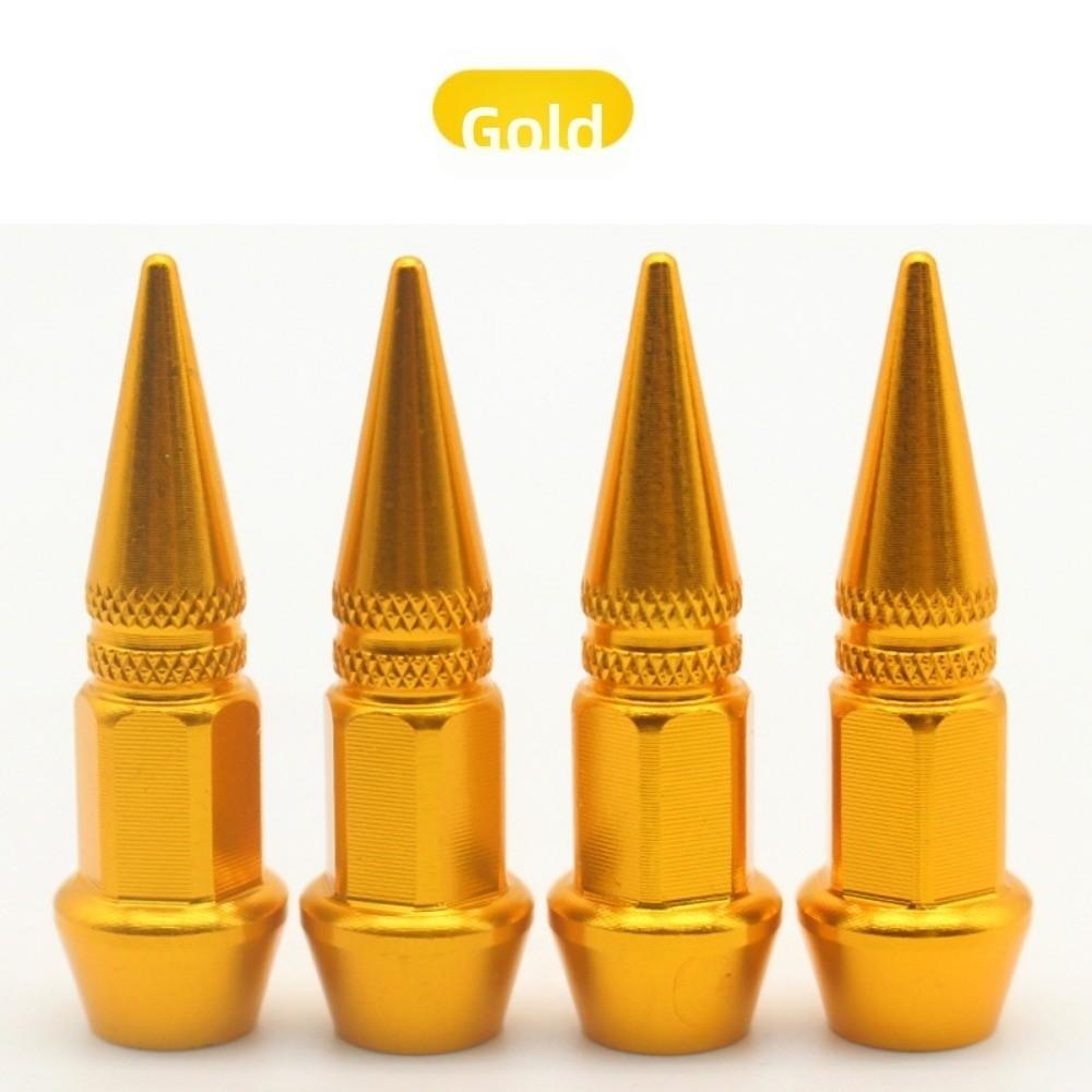 4pcs Universal Pointed Valve Tips Sharp Pointed Auto Parts Tire Valve Cover Bicycle and Motorcycle