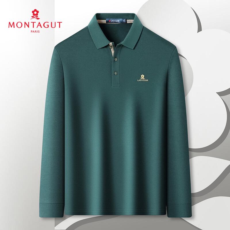 Montagut Men's Breathable Long Sleeve Polo Shirt