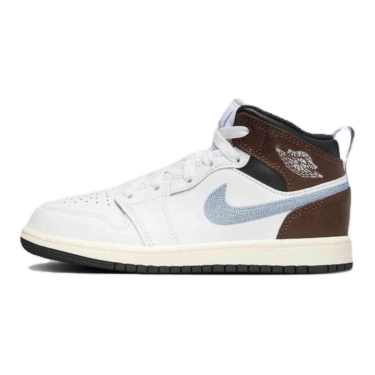 (PS) Air Jordan 1 Mid SE White Blue Grey Kids FQ8220-142 EU 32