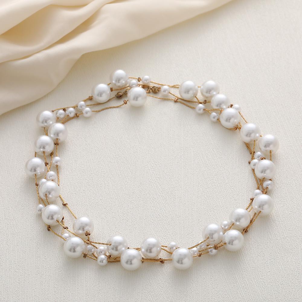 Multi-Layer Temperament Pearl Necklace Women, High-End Light Luxury Sweater Chain Versatile Autumn And Winter Long Necklace Jewelry