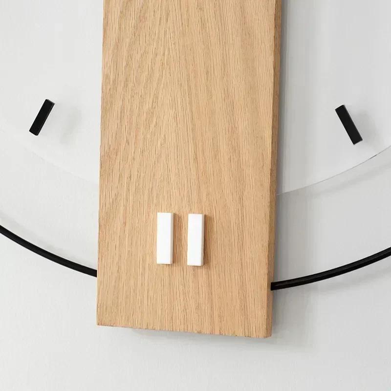 Creative Personality Modern Wood Wall Watch Simple Wall Clock Square Mute Wall Kitchen Clocks for Living Room Bedroom Decoration