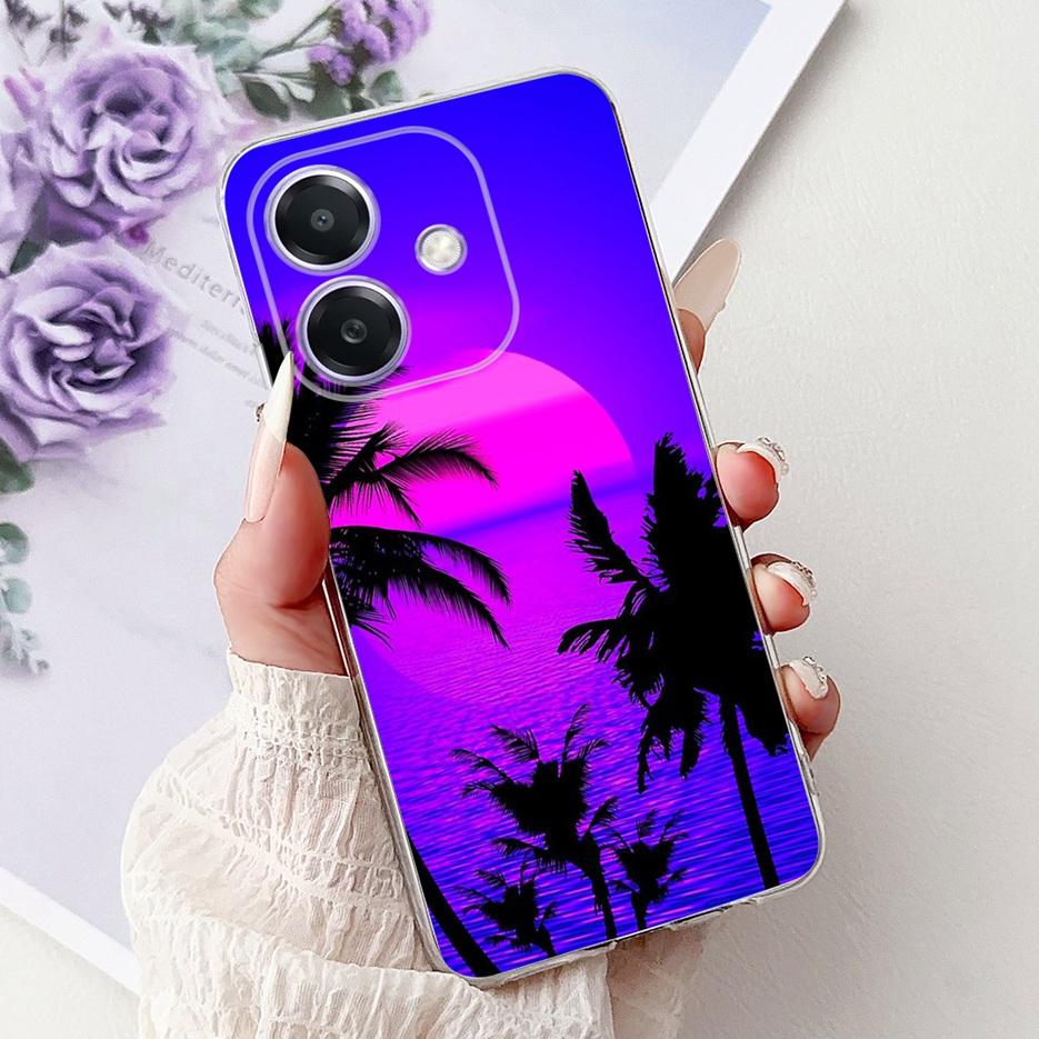 For Oppo A3 A3x 4G Case CPH2641 Luxury Fashion Painted Cover Clear Silicone Phone Case For Oppo A3x OppoA3 OppoA3x 4G Soft Shell