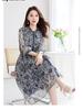 Abito Maxi Estivo Sottoveste Giorgio Stampato Scollo a V 100% Seta di Gelso per Donna