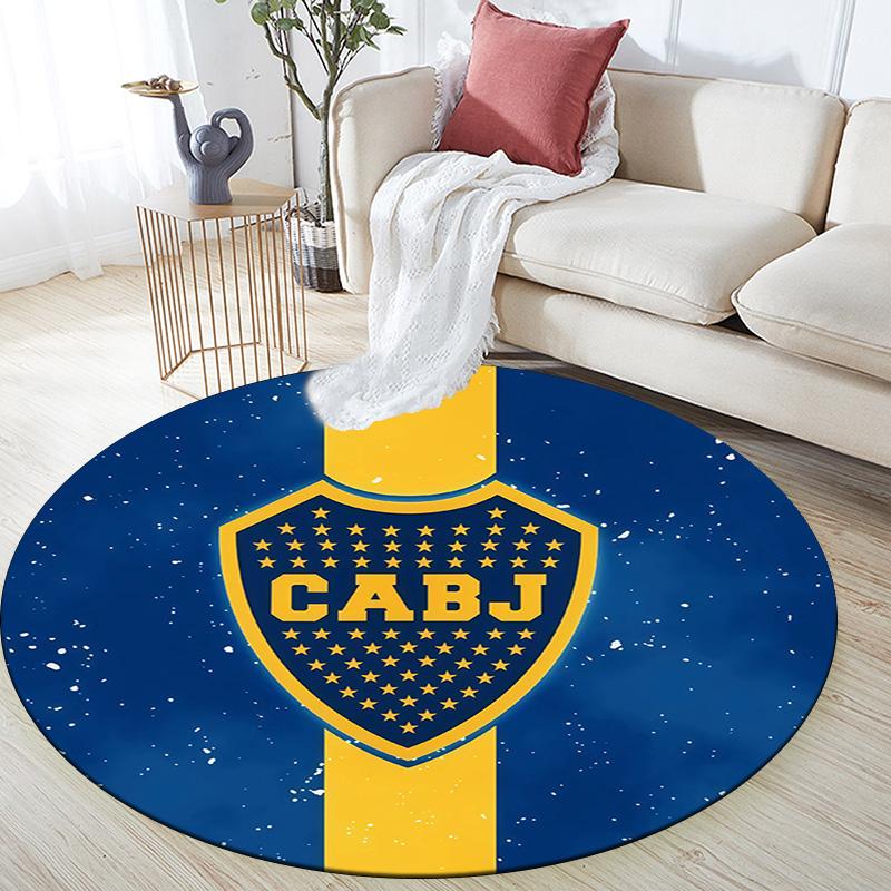 Club Atletico Boca Juniors3 Round Area Rug,Carpet Rug for Living Room Bedroom Sofa Playroom Decor,Non-slip Floor Mat