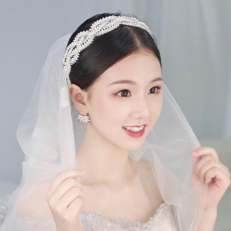 Tuanming Pearl Headband Hair Rope: Elegant Daily Hair Accessories for Weddings and Photoshoots