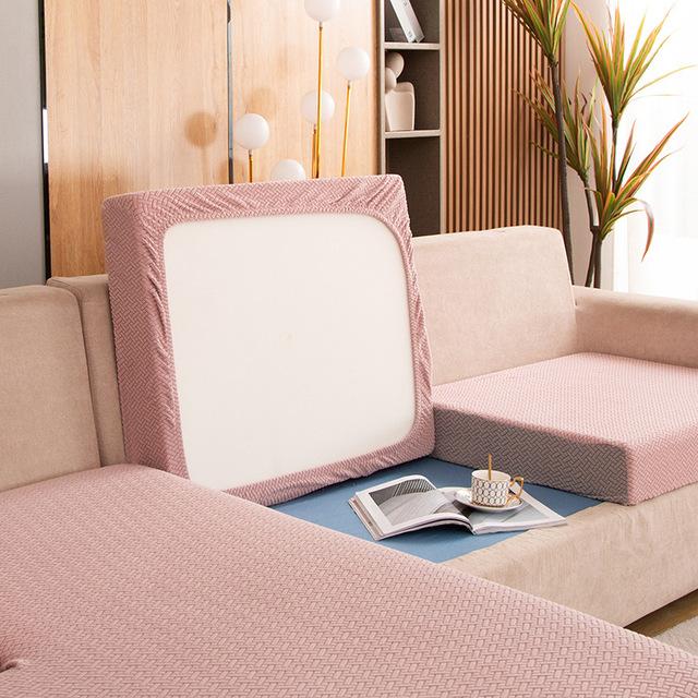 

T -Shaped Jacquard Sofa Furniture Cushion Cover Designed For Living Room Pets Kids Stretchy Home Decor Seat Sofa Covers Anti -Dirty Settee Normal (S)-1PC розовый