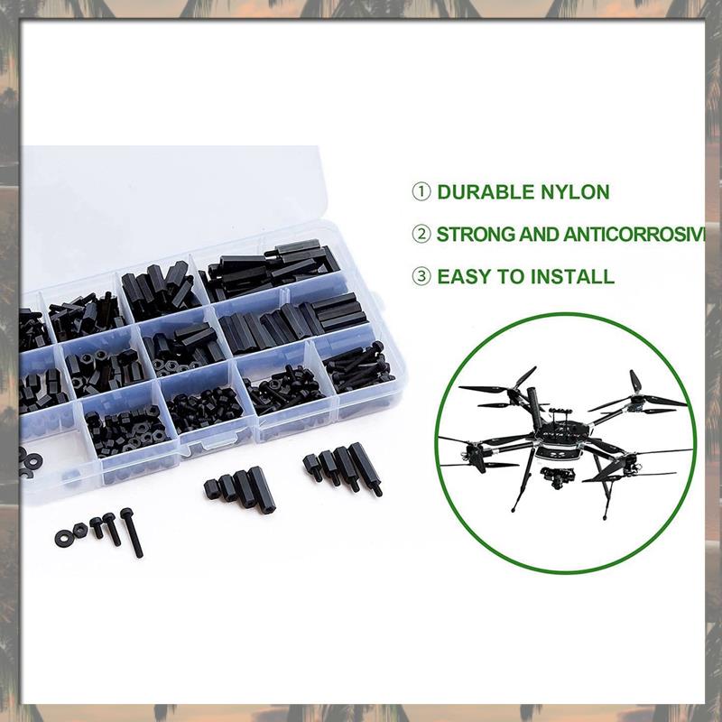 A70U Nouveau 320 Pièces M3 Mâle Femelle Hexagonal Nylon Entretoise Entretoise Vis Filetée Pilier Fileté Carte Mère PCB Entretoise Facile à Utiliser
