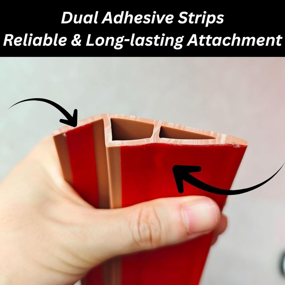 1pc 2m 7cmX2cm Self-Adhesive Floor Transition Strip, Flexible Wood Grain Design Edging for Carpet, Laminate&Floors, Threshold