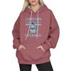 Women's Fashion Long-Sleeve Pullover Hoodie with Fun Movie-Inspired Prints