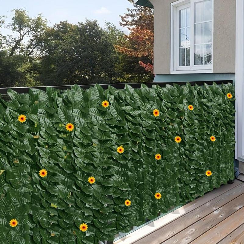 Ivy Privacy Fence Balcony Privacy Fence Screen Decorative Breathable Rustproof Faux Backdrop for Outdoor Greenery Yard Apartment