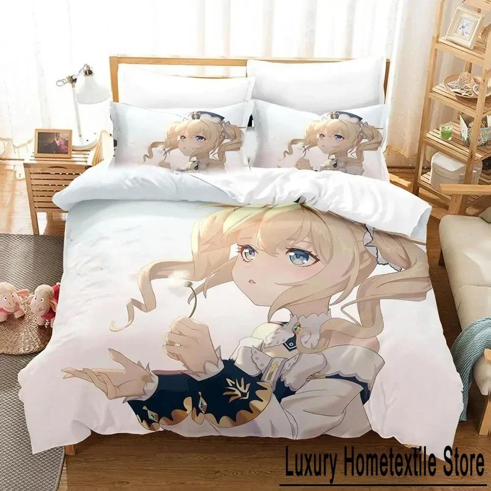 Comfortable Anime Print Duvet Cover Set With Duvet Cover And Pillowcases King Queen Twin Sizes For All Ages